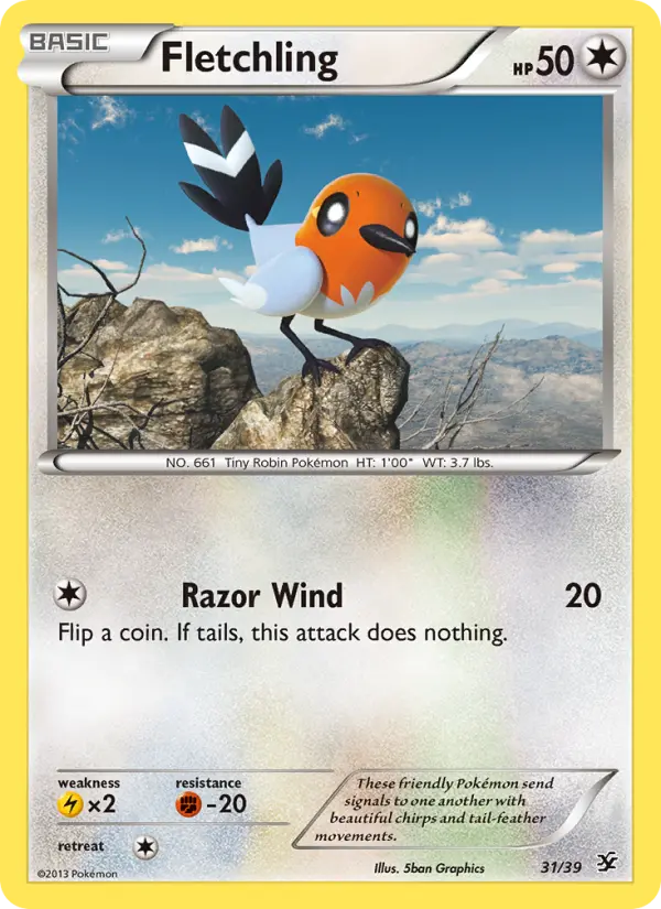 Fletchling 31 Kalos Starter Set Pokesingles