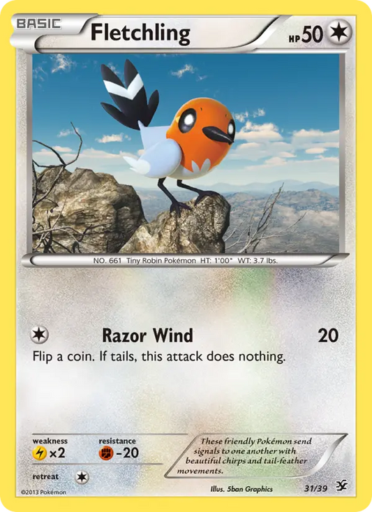 Fletchling 31 Kalos Starter Set Pokesingles