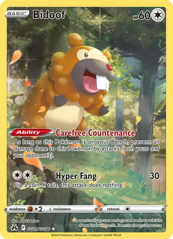 Bidoof GG29 Crown Zenith Pokesingles
