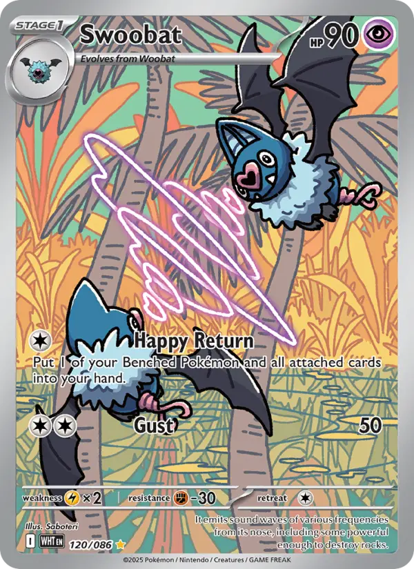 Swoobat 120 White Flare Pokesingles