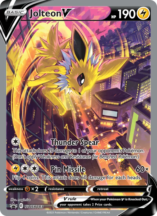 Jolteon V SWSH183 SWSH Black Star Promos Pokesingles