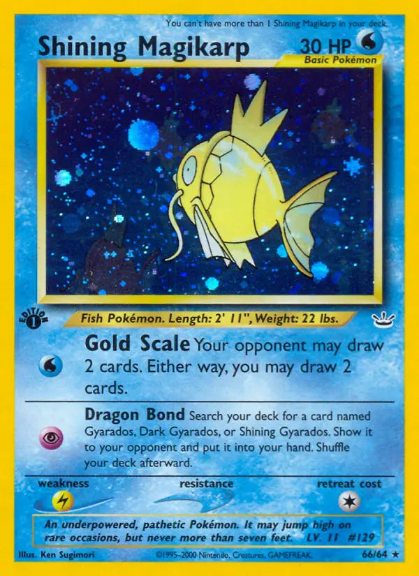 Shining Magikarp 66 Neo Revelation Pokesingles