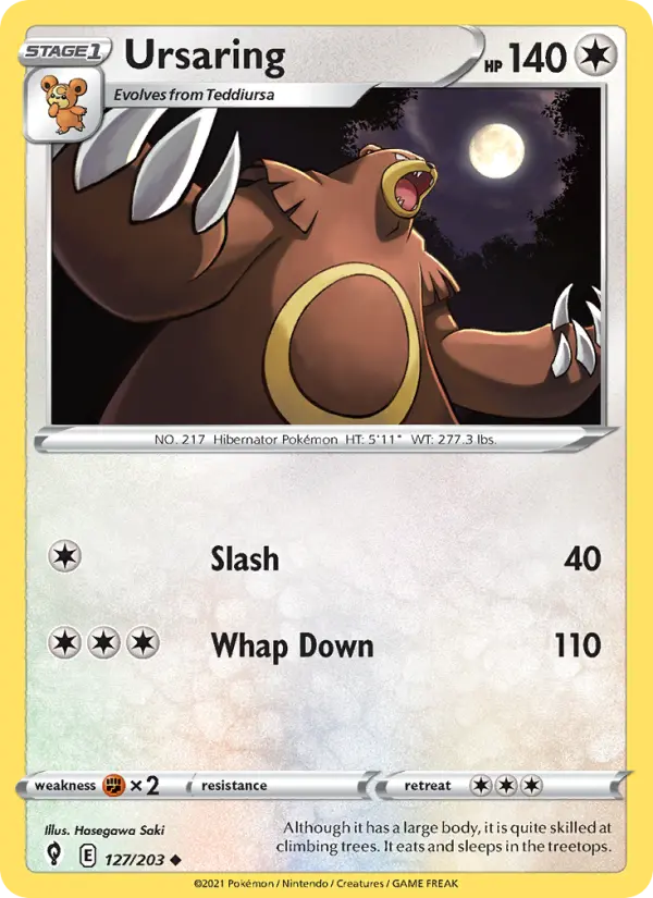 Ursaring 127 Evolving Skies Pokesingles