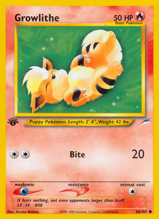 Growlithe 68 Neo Destiny Pokesingles