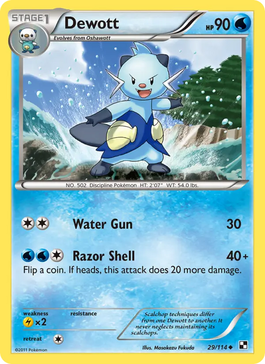 Dewott 29 Black & White Pokesingles