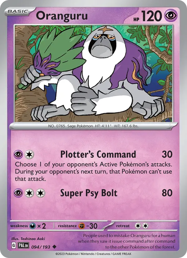 Oranguru 94 Paldea Evolved Pokesingles