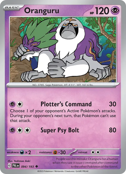 Oranguru 94 Paldea Evolved Pokesingles