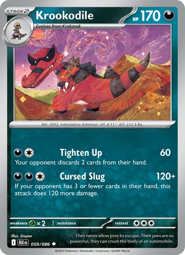 Krookodile 59 Black Bolt Pokesingles