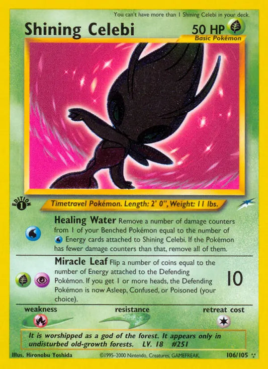 Shining Celebi 106 Neo Destiny Pokesingles