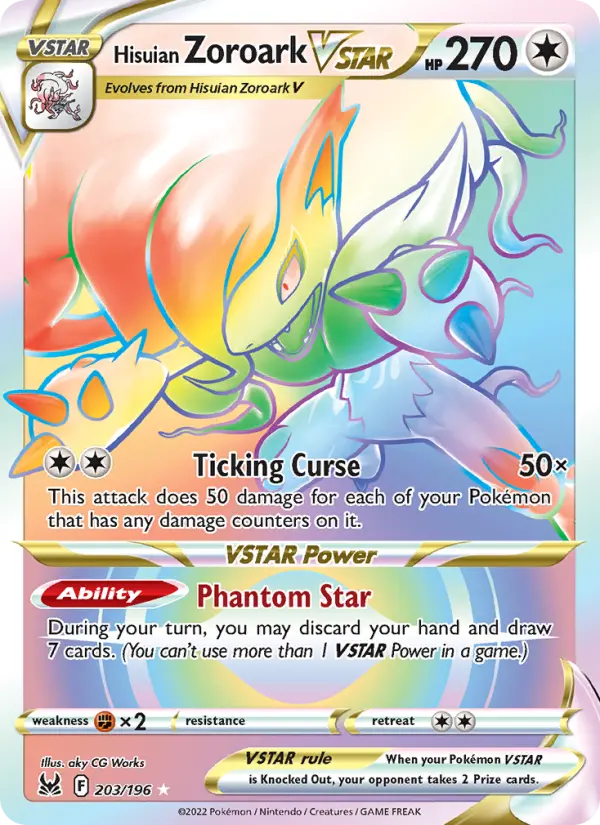 Hisuian Zoroark VSTAR 203 Lost Origin Pokesingles