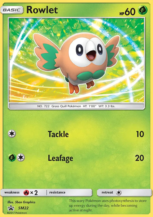 Rowlet SM22 SM Black Star Promos Pokesingles