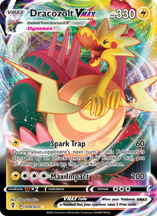 Dracozolt VMAX 59 Evolving Skies Pokesingles