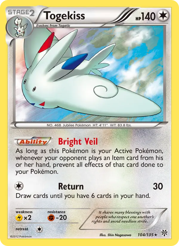 Togekiss 104 Plasma Storm Pokesingles