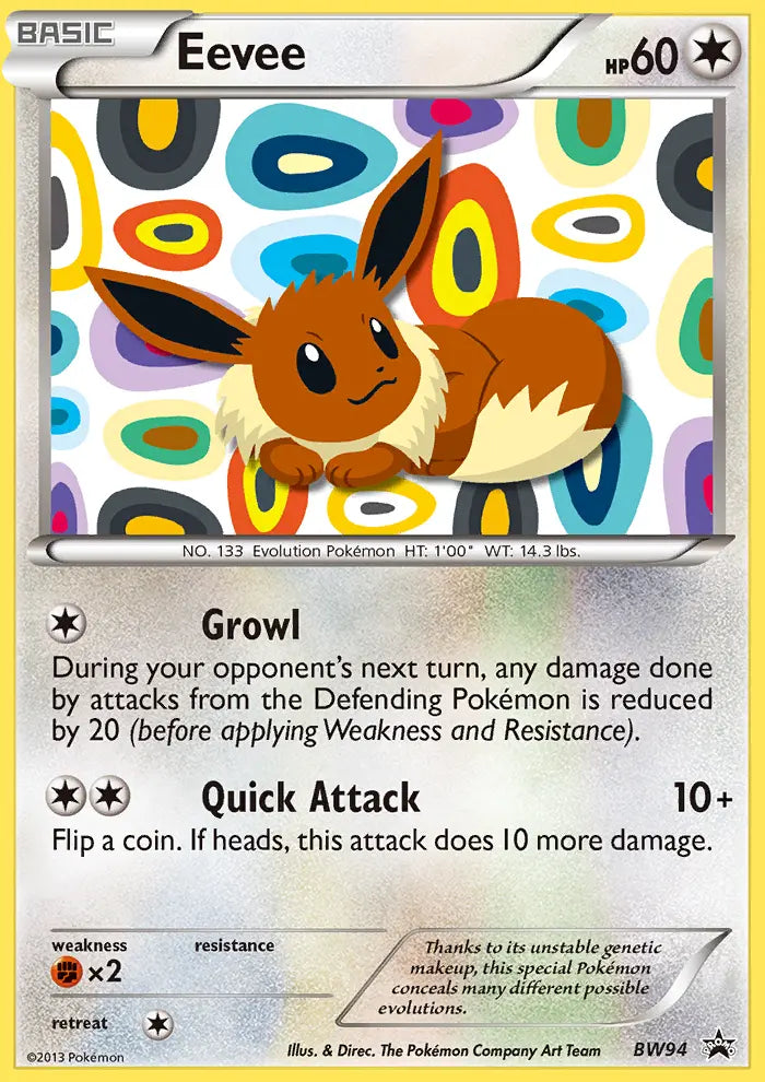Eevee BW94 BW Black Star Promos Pokesingles