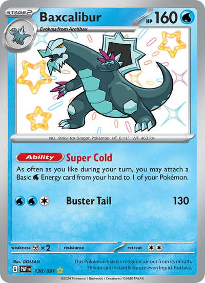 Baxcalibur 130 Paldean Fates Pokesingles