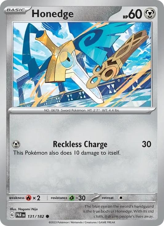 Honedge 131 Paradox Rift Pokesingles
