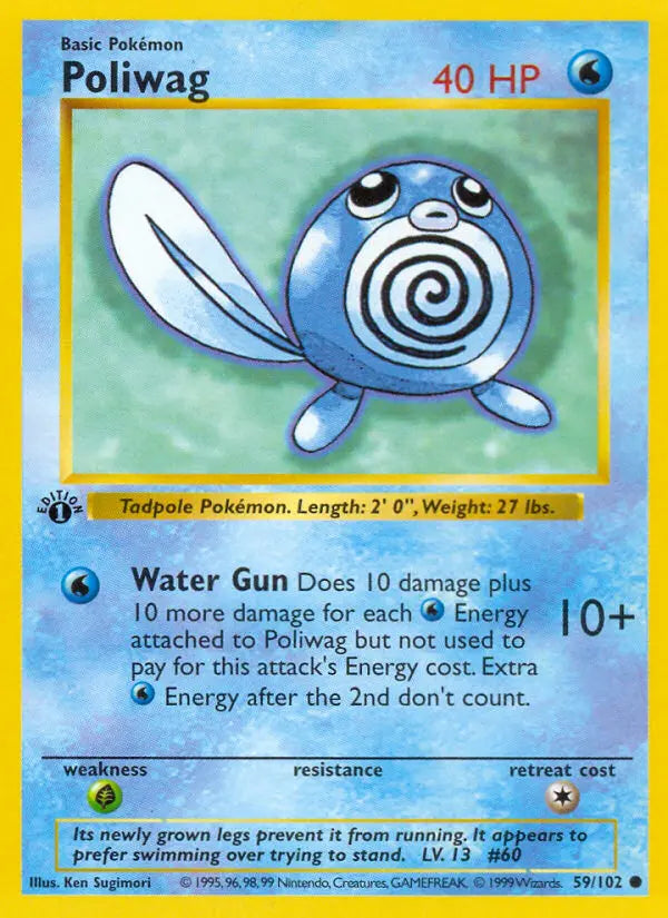 Poliwag 59 Base Set Pokesingles