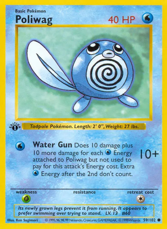 Poliwag 59 Base Set Pokesingles