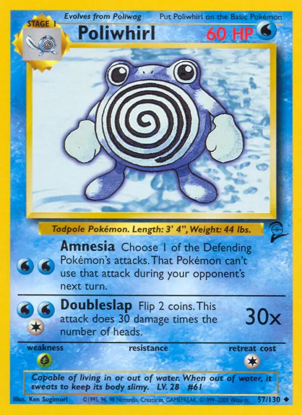 Poliwhirl 57 Base Set 2 Pokesingles