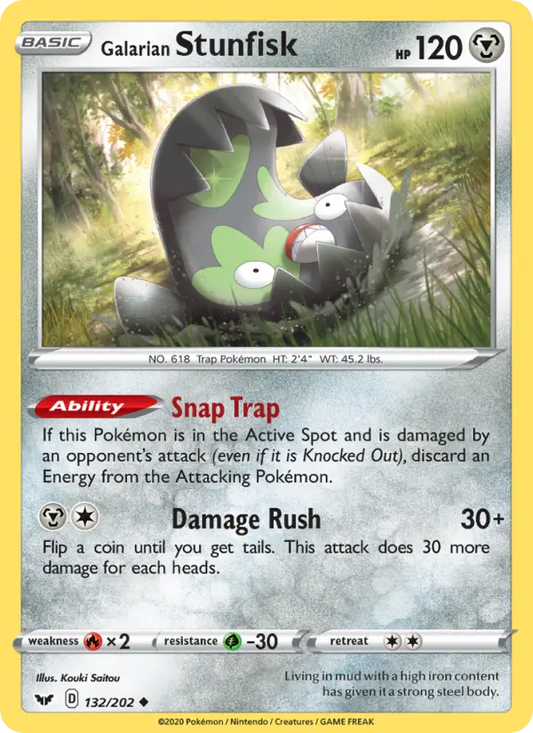 Galarian Stunfisk 132 Sword & Shield Pokesingles
