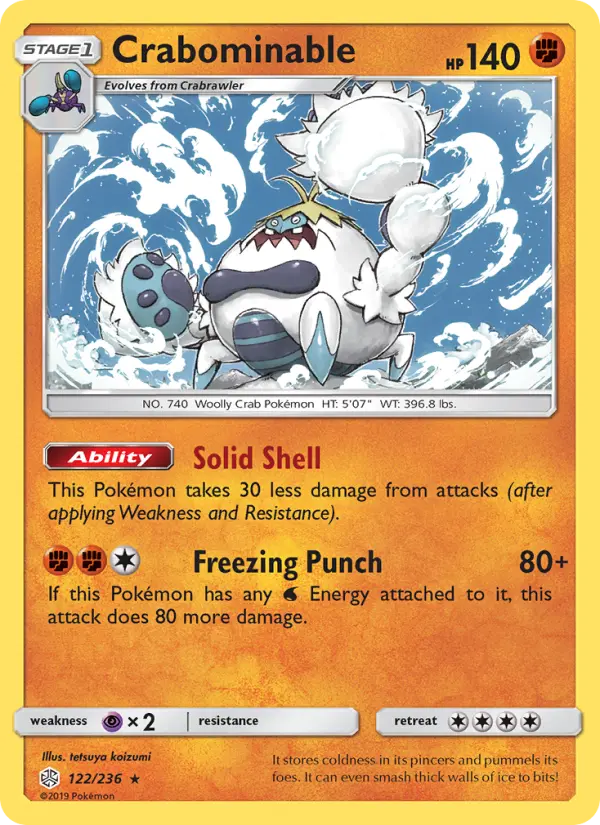 Crabominable 122 Cosmic Eclipse Pokesingles