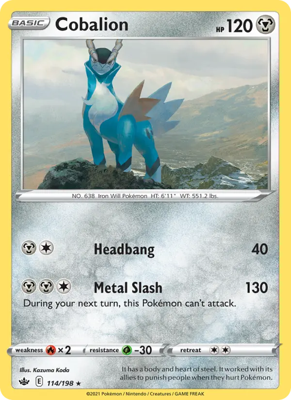 Cobalion 114 Chilling Reign Pokesingles