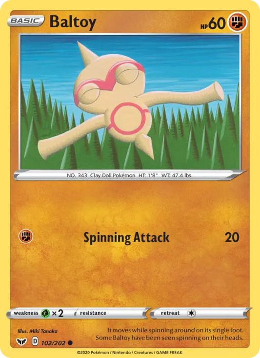 Baltoy 102 Sword & Shield Pokesingles