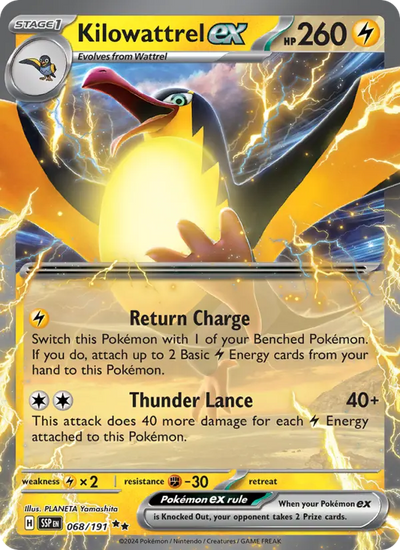 Kilowattrel ex 68 Surging Sparks Pokesingles