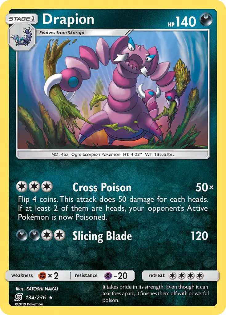 Drapion 134 Unified Minds Pokesingles