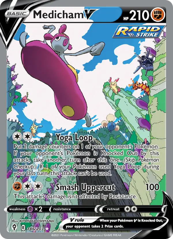 Medicham V 186 Evolving Skies Pokesingles