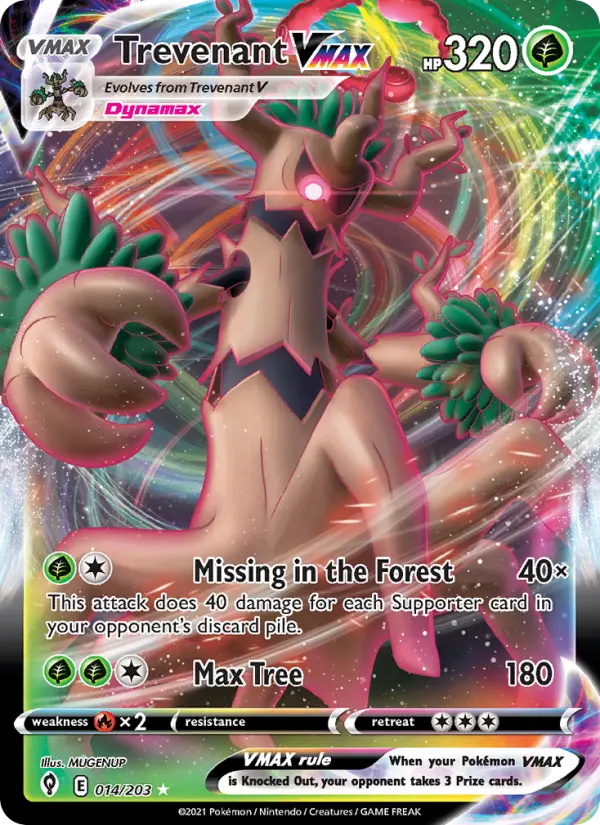 Trevenant VMAX 14 Evolving Skies Pokesingles