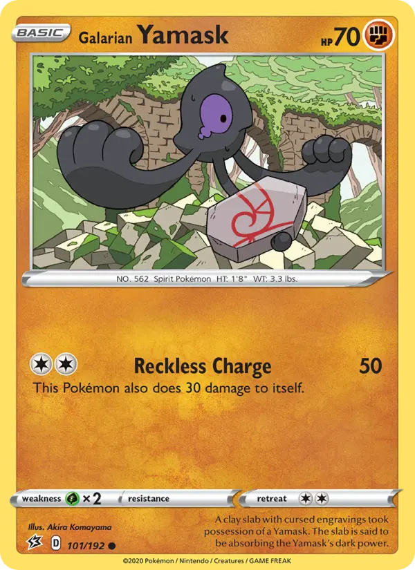 Galarian Yamask 101 Rebel Clash Pokesingles