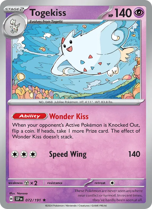 Togekiss 72 Surging Sparks Pokesingles