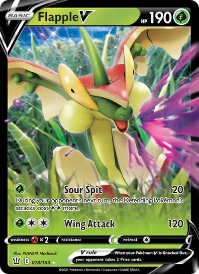 Flapple V 18 Battle Styles Pokesingles