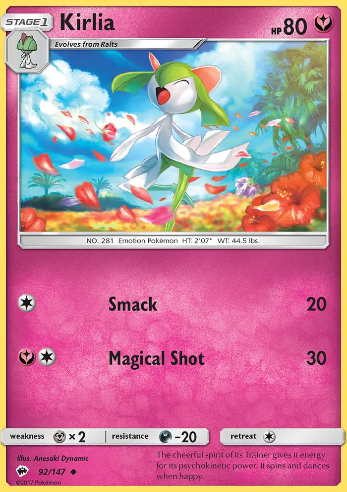 Kirlia 92 Burning Shadows Pokesingles