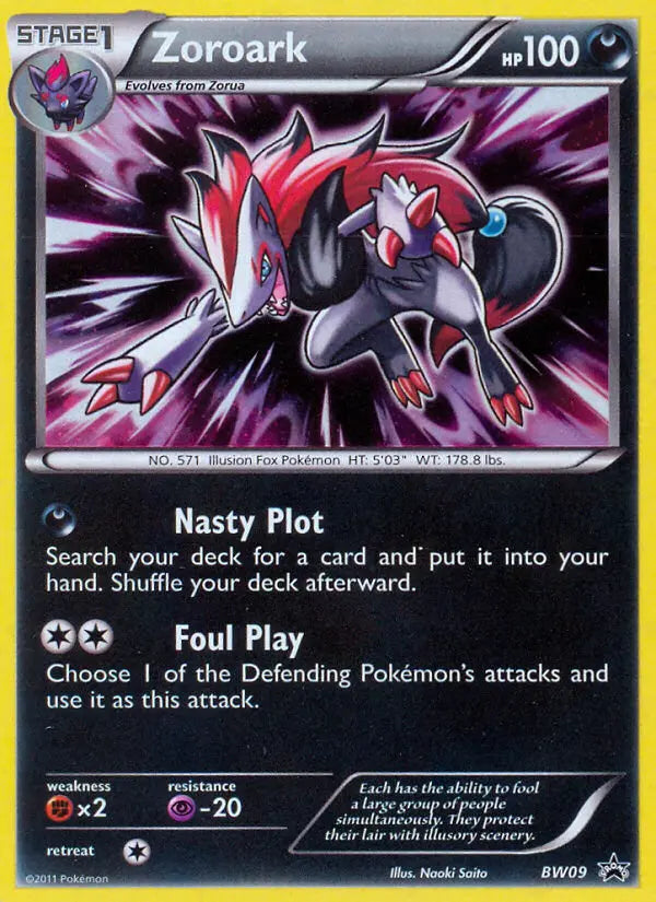 Zoroark BW09 BW Black Star Promos Pokesingles