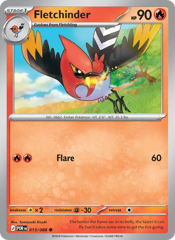 Fletchinder 13 Perfect Order Pokesingles