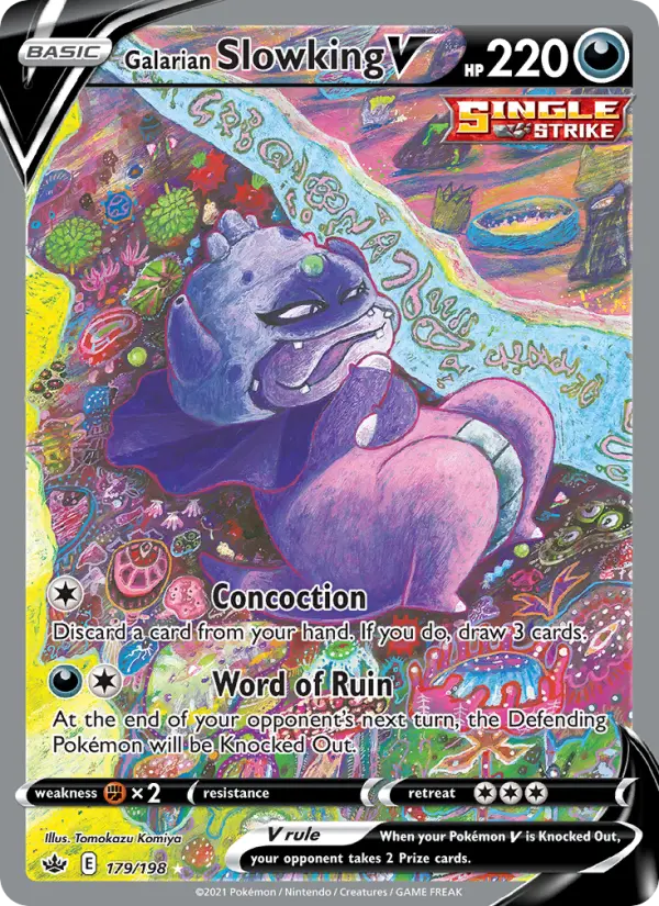 Galarian Slowking V 179 Chilling Reign Pokesingles