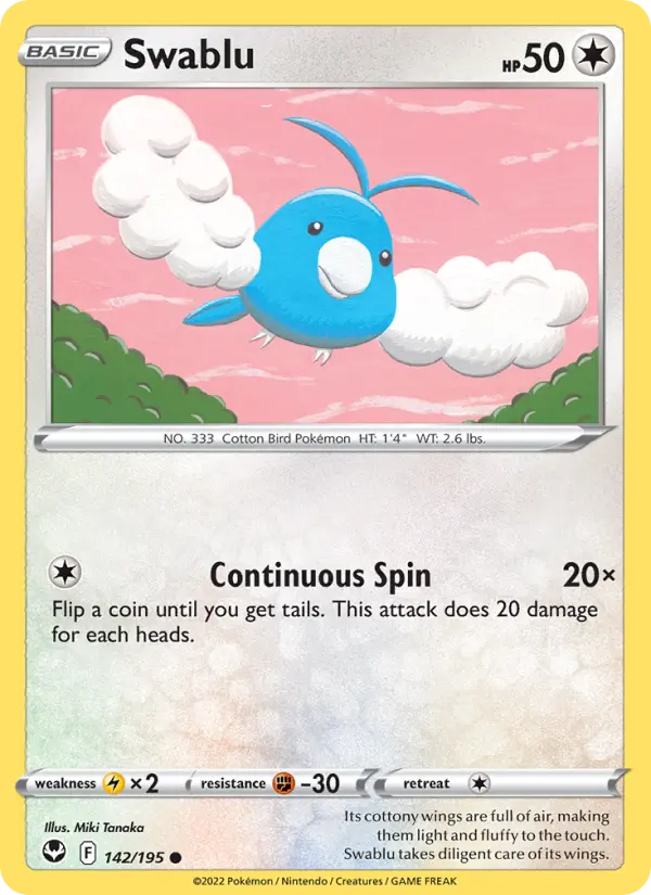 Swablu 142 Silver Tempest Pokesingles