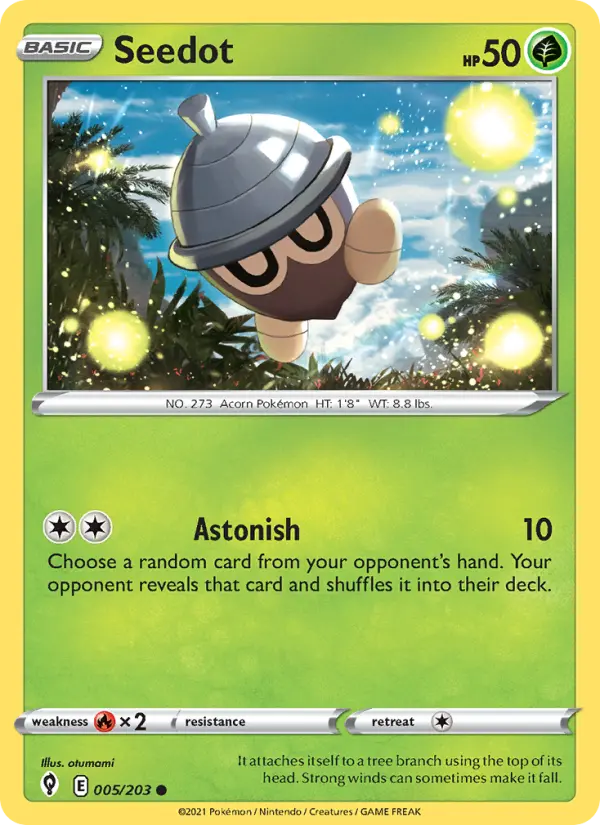 Seedot 5 Evolving Skies Pokesingles