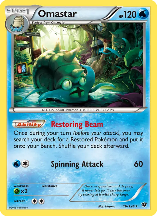 Omastar 18 Fates Collide Pokesingles