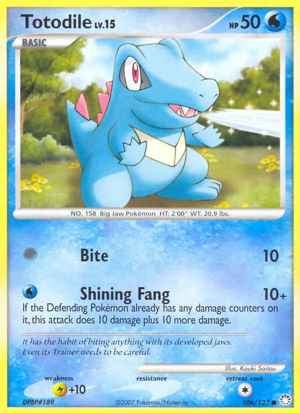 Totodile 106 Mysterious Treasures Pokesingles