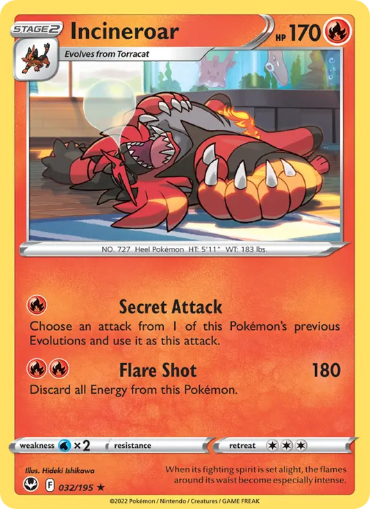 Incineroar 32 Silver Tempest Pokesingles