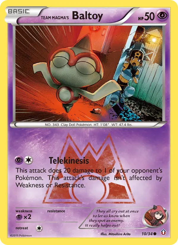 Team Magma's Baltoy 10 Double Crisis Pokesingles