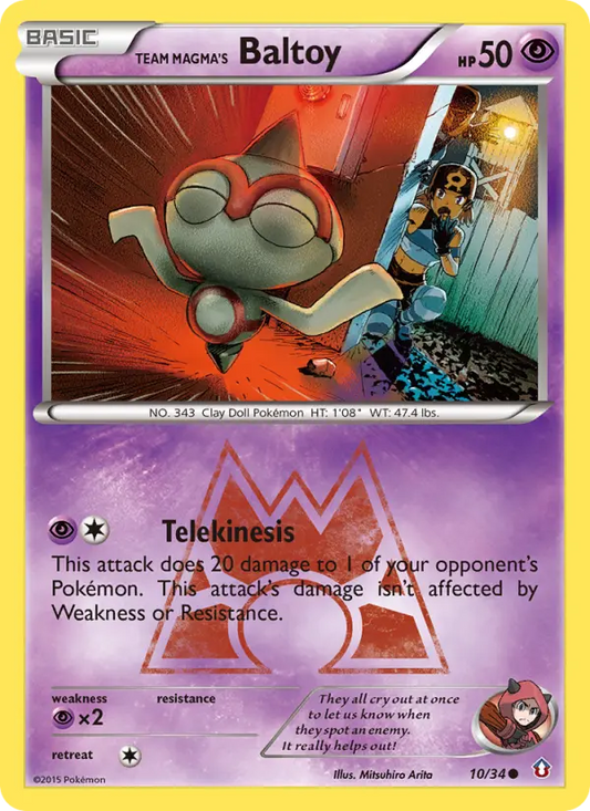 Team Magma's Baltoy 10 Double Crisis Pokesingles