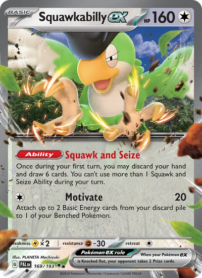 Squawkabilly ex 169 Paldea Evolved Pokesingles