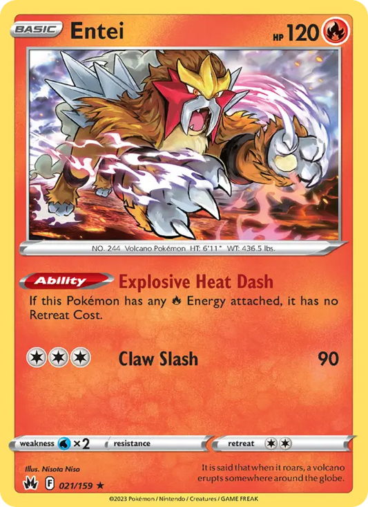 Entei 21 Crown Zenith Pokesingles