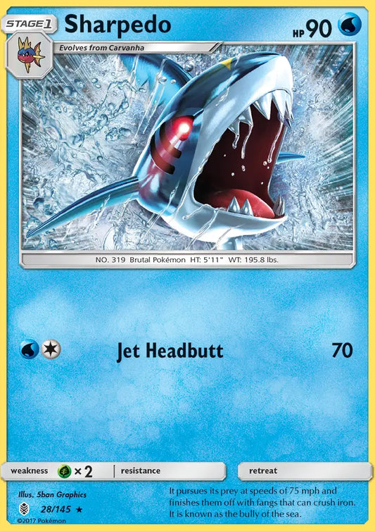 Sharpedo 28 Guardians Rising Pokesingles