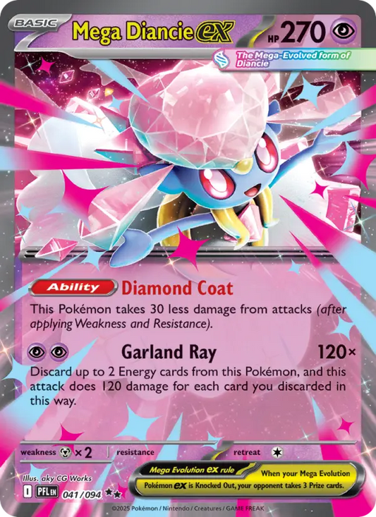 Mega Diancie ex 41 Phantasmal Flames Pokesingles