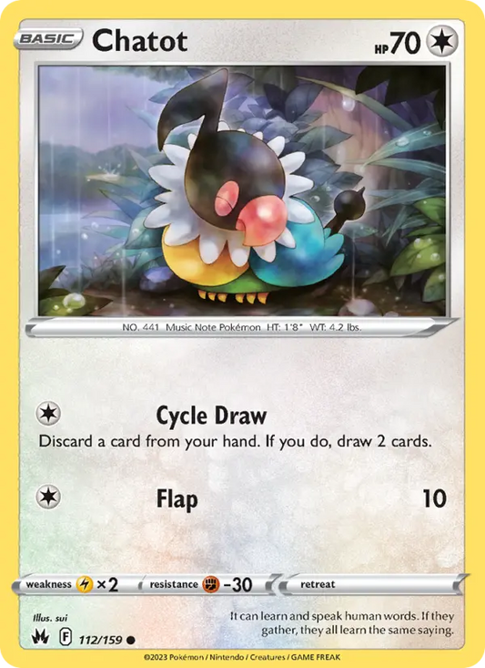 Chatot 112 Crown Zenith Pokesingles